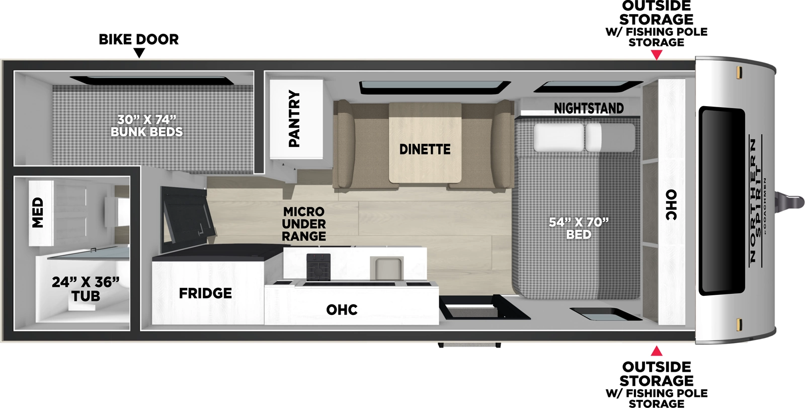 Northern Spirit Bijou 17BHB Floorplan